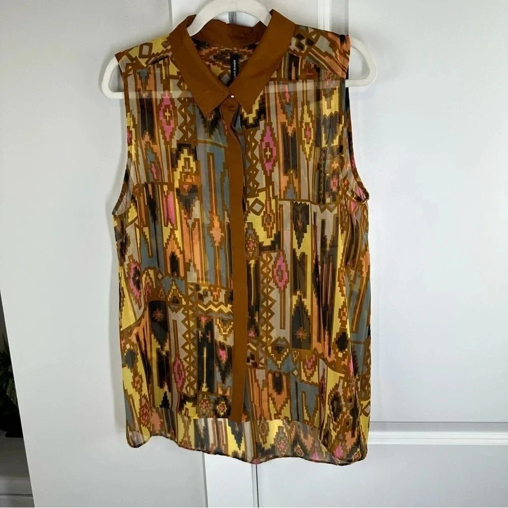 NEW W118 by Walter Baker Nick Top in Native Print size XL NWT‎ Aztec Boho Aztec